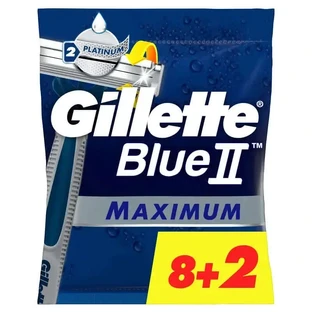 Gillette Blue Ii Max одноразовые бритвы X10, 2 лезвия смазывающий гель