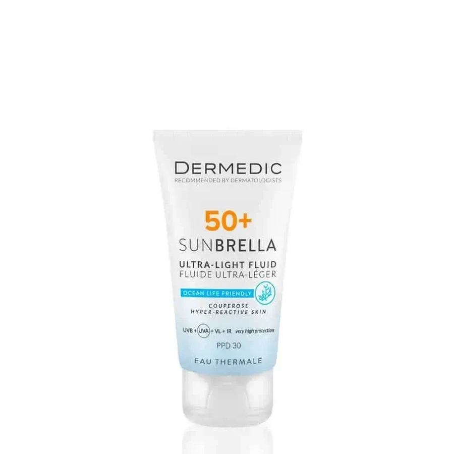Dermedic Sunbrella Ультралегкий сонцезахисний флюїд Spf 50+, 40 мл: ціни та характеристики