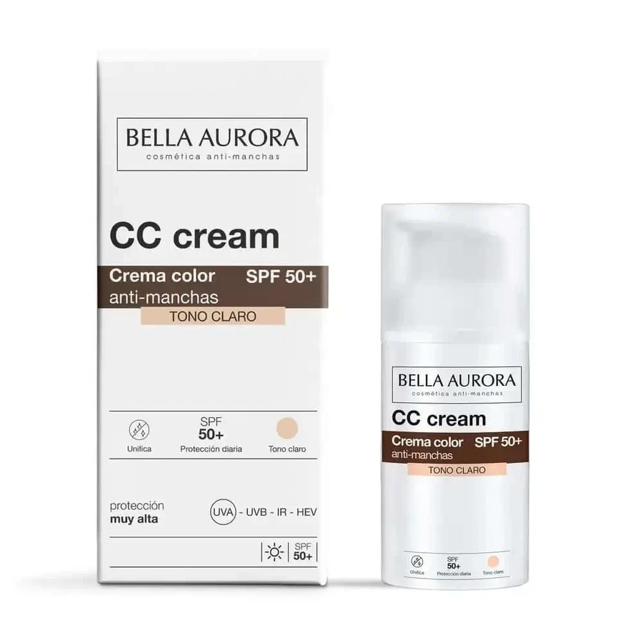 Bella Aurora CC крем SPF 50+ світлий тон 30 мл: ціни та характеристики