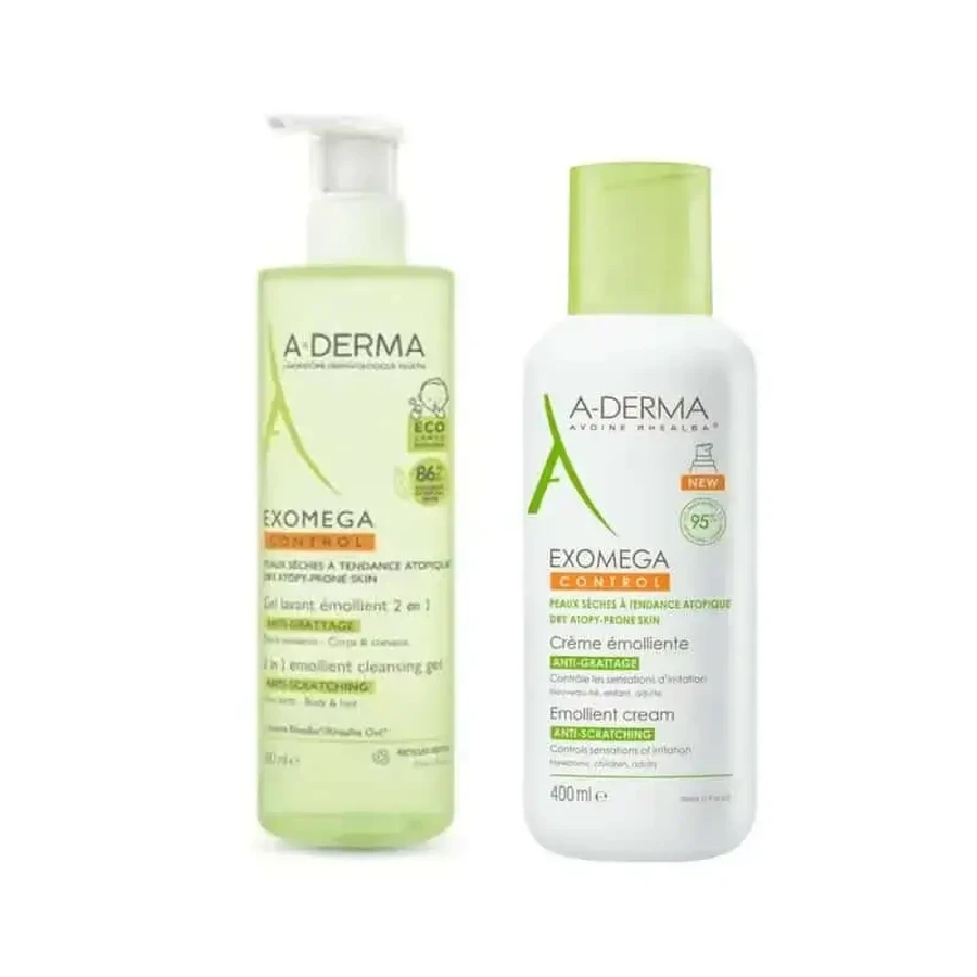 A-Derma Екзомега гель 2 в 1 + Екзомега крем 400мл: ціни та характеристики