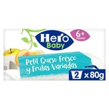 Hero Baby Hero Baby Petit Petit Petit Свіжий сир та фруктове асорті в баночці 2X80G