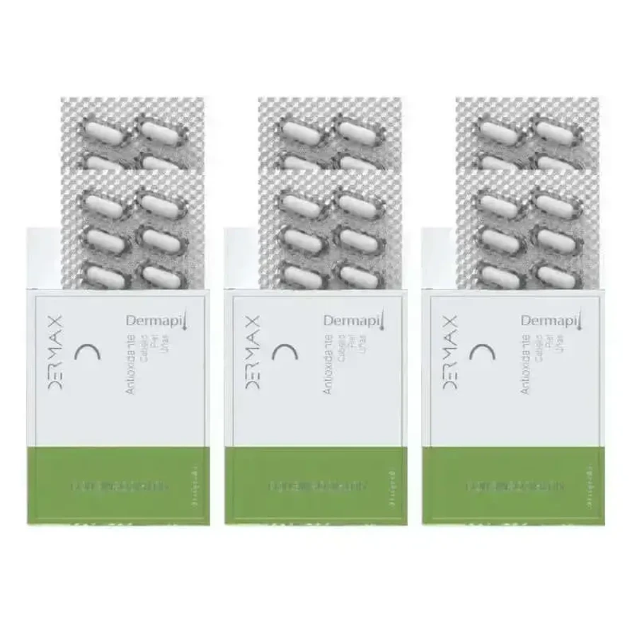 Dermax Dermapil Hair, Skin & Nails, упаковка 3 x 30 капсул: цены и характеристики