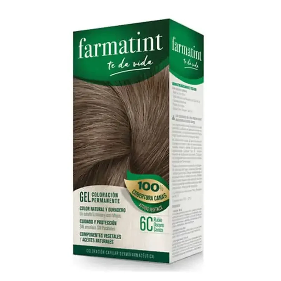 Гель для перманентного фарбування Farmatint 6C Темний попелястий блонд: ціни та характеристики