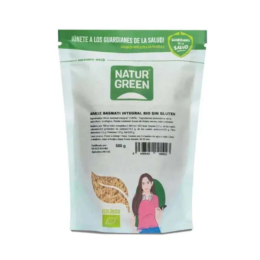 Органічний коричневий рис басматі Naturgreen, 500 г: ціни та характеристики