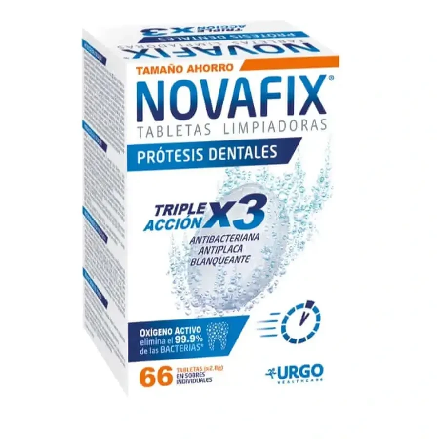 Очищающие таблетки тройного действия Novafix, 66 шт.: цены и характеристики