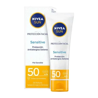 NIVEA Sun SPF50 Sensitive Солнцезащитный крем для лица с чувствительной кожей, 50 мл