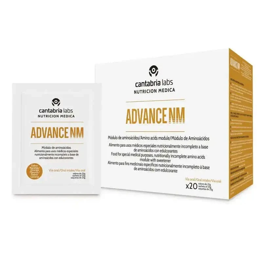 Advance NM Orange Flavour (Аргинин + Глютамин + Hmb), 25 г х 20 пакетиков, Cantabria Labs Medical Nutrition: цены и характеристики