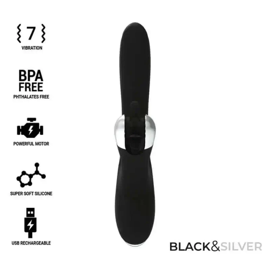 Вибрирующий вибратор Black&Silver Bunny Johnny: цены и характеристики