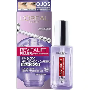 L'Oréal Paris Revitalift Filler Eye Serum: 2,5% гиалуроновая кислота и кофеин, тройной ролл-он
