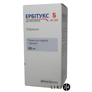Эрбитукс р-р д/инф. 5 мг/мл фл. 20 мл