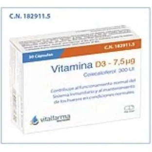 Vitalfarma Витамин D3 7,5Mcg (300Ui) 30Cap