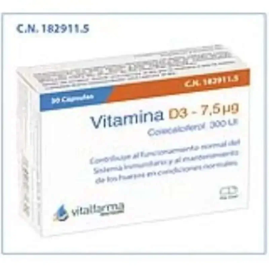 Vitalfarma Витамин D3 7,5Mcg (300Ui) 30Cap: цены и характеристики