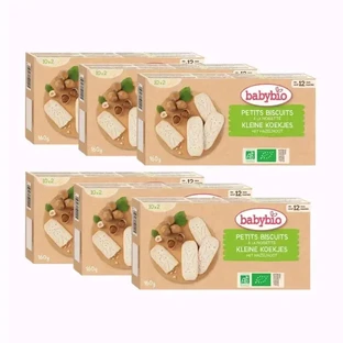 Печиво для росту Babybio з фундуком, упаковка 6 х 160 г