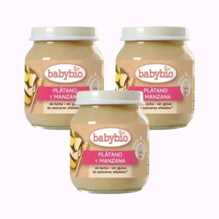 Babybio Яблоко-банан, упаковка 3 x 130 г: цены и характеристики