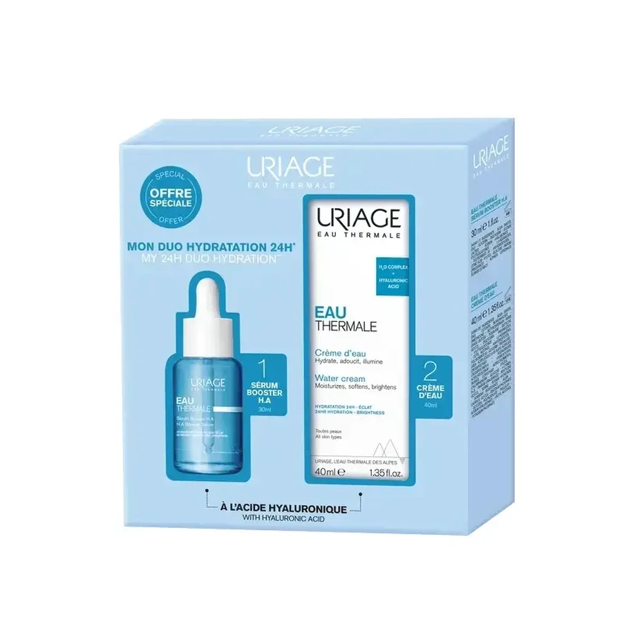 Uriage Eau Thermale Booster Serum With 1.5% Hyaluronic Acid, 30 Ml + Eau Thermale Water Cream, 40 Ml: цены и характеристики