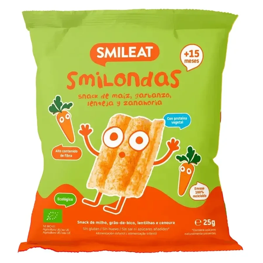 Smileat Smilondas Закуска из кукурузы, овощей и моркови, 25 грамм: цены и характеристики
