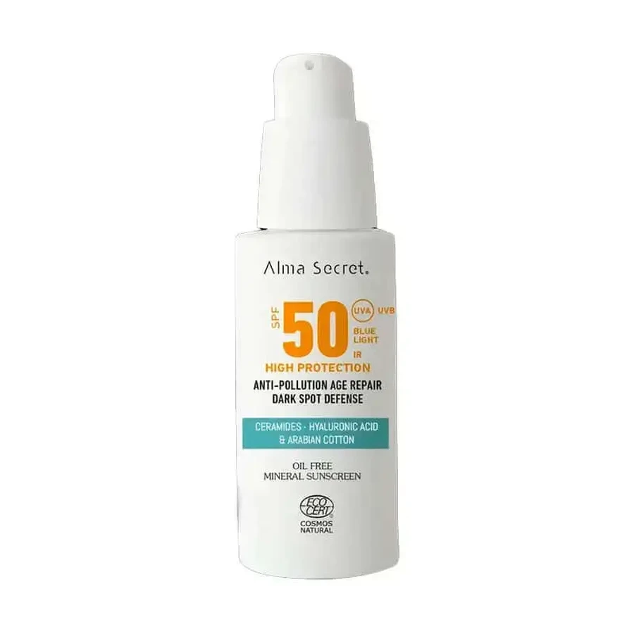 Alma Secret Solar Facial Natural Sunscreen Spf 50 With Ceramides, Anti-Blemish And Oil-Free: цены и характеристики