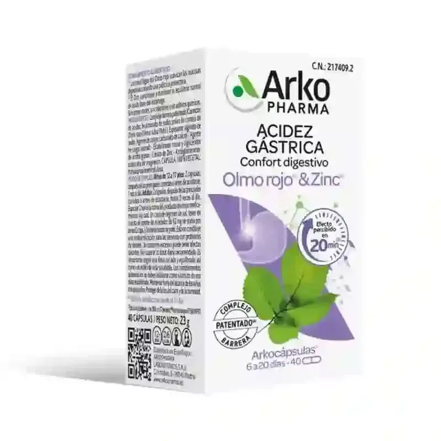 Arkopharma Arkocápsulas Heartburn, 40 капсул: цены и характеристики
