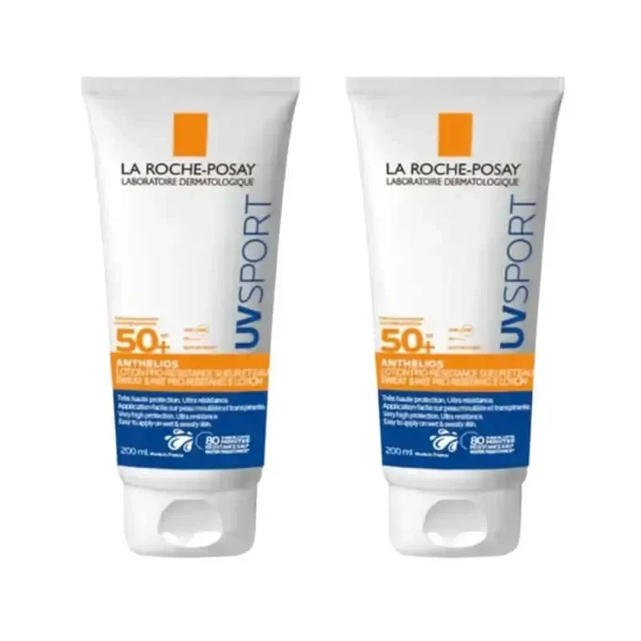 Лосьйон La Roche Posay Anthelios Uvsport Resistant Spf50+, 2X200 мл, стійкий до ультрафіолетового випромінювання: ціни та характеристики