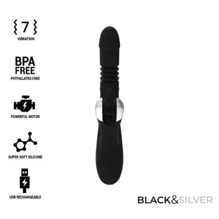 Вибратор Black&Silver Bunny Reed Up & Down