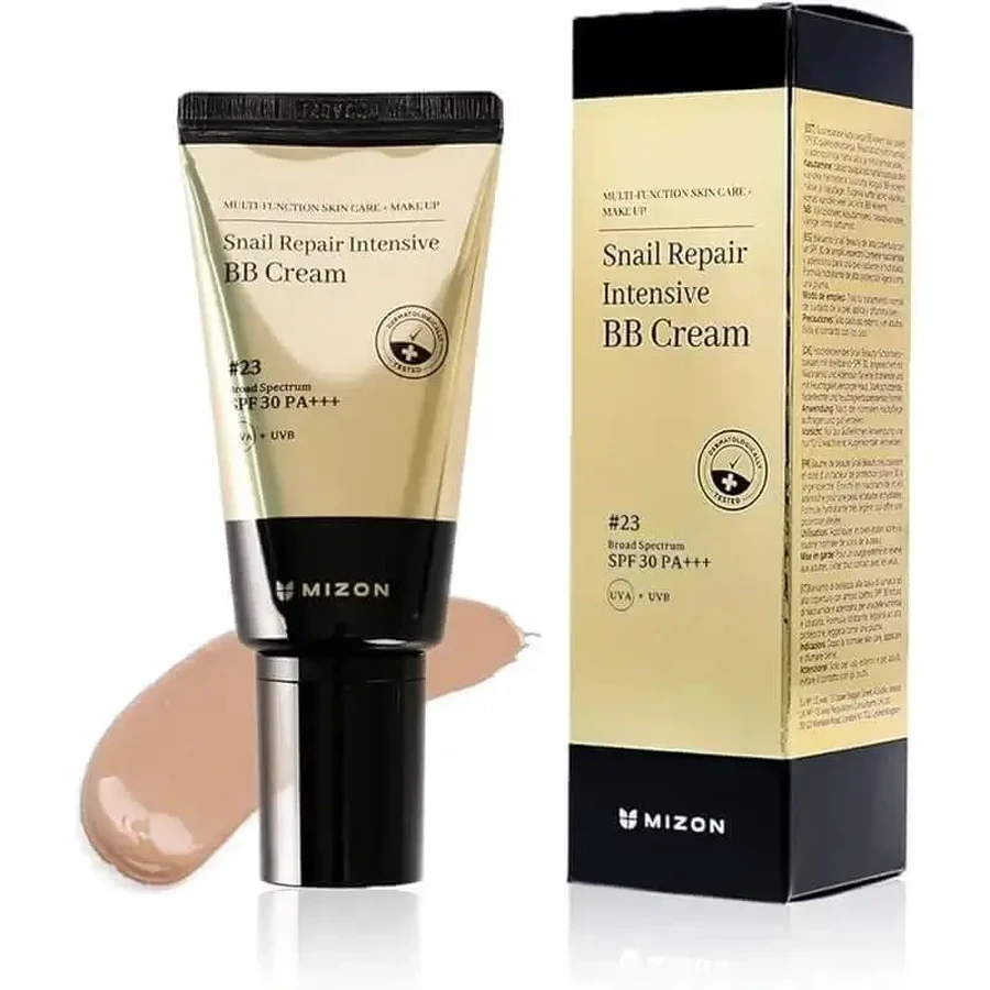 Mizon Snail Repair Intensive Bb Cream #23 Широкий спектр дії Spf 30, 50 мл, інтенсивний крем для обличчя з равликом Mizon Snail Repair Intensive Bb Cream #23, 50 мл: ціни та характеристики