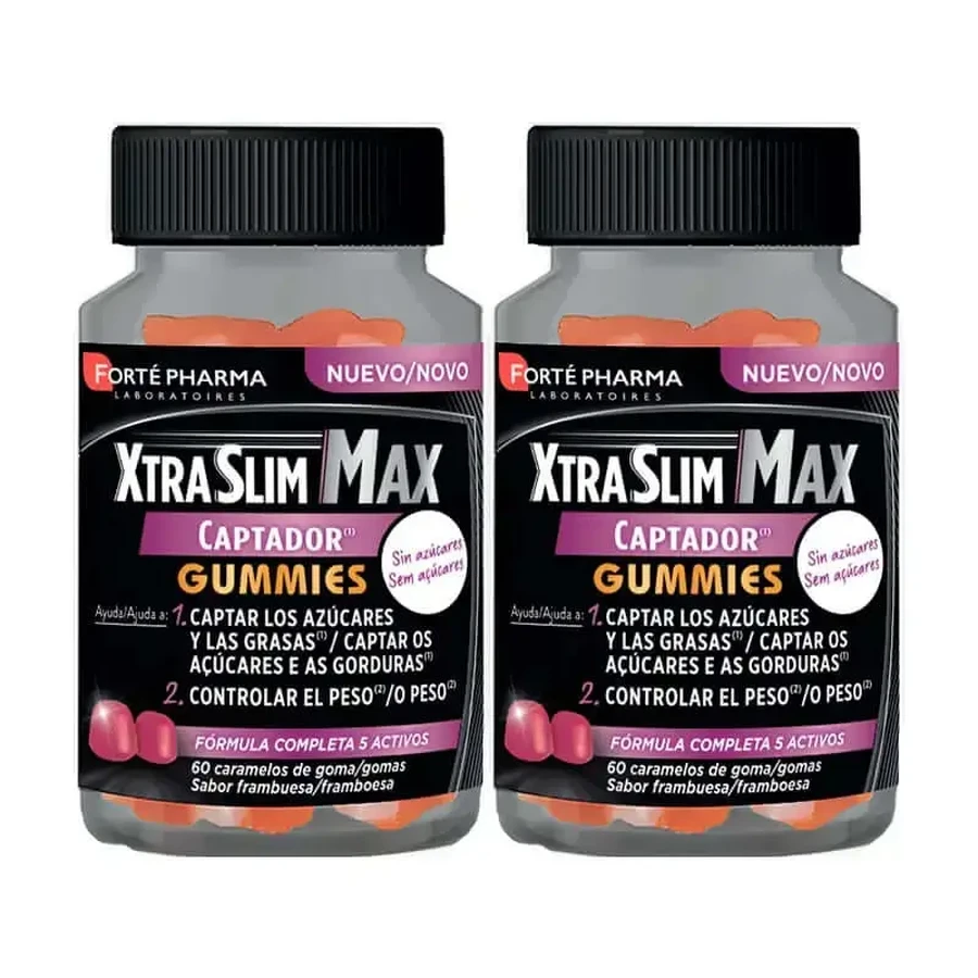 Forté Pharma Duplo Xtraslim Max Captador Жуйки, 2 х 60 шт.: ціни та характеристики
