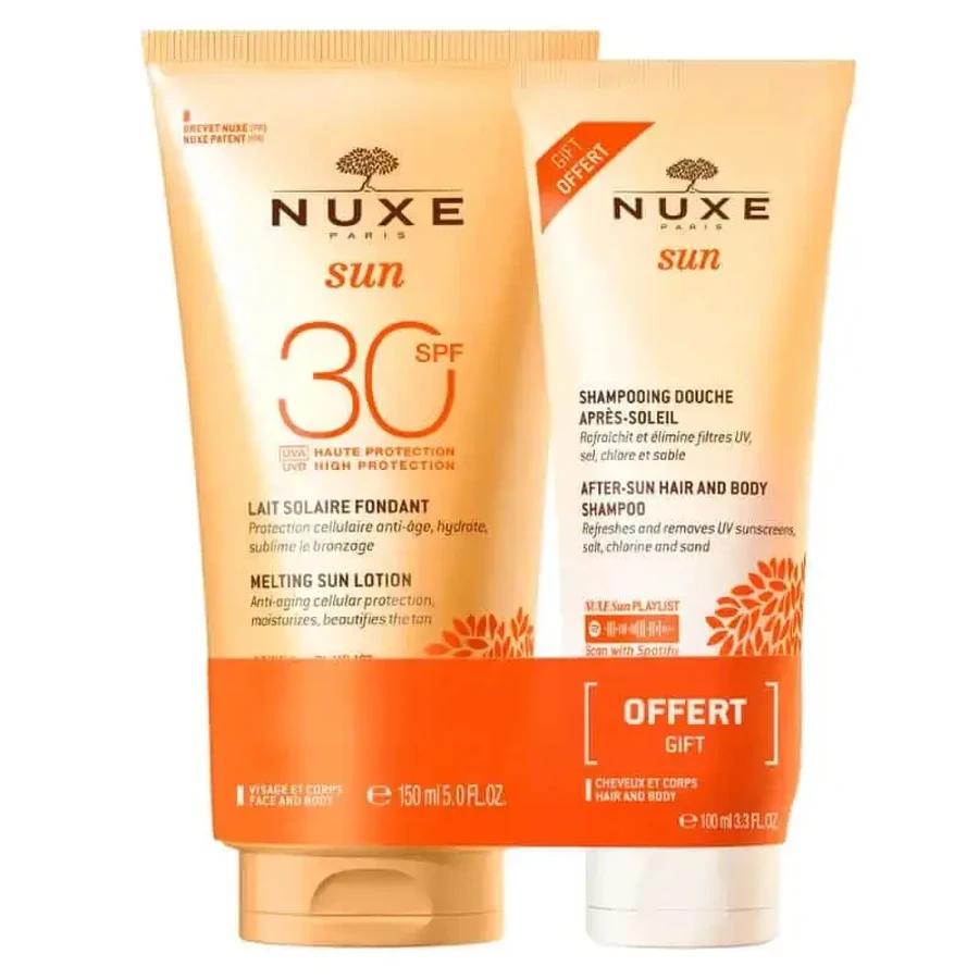 Nuxe Duo Sunscreen Milk Spf30 & After Sun Shampoo & Shower Gel: цены и характеристики