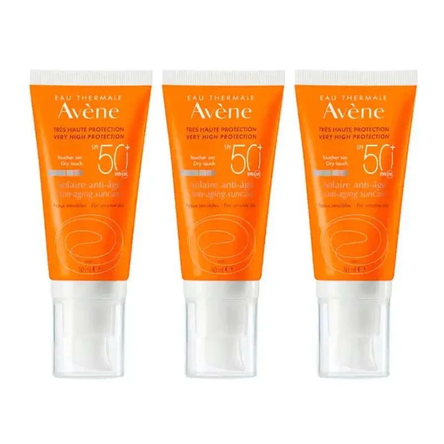 Avène Антивозрастной солнцезащитный крем Spf 50+, 3 x 50 мл: цены и характеристики