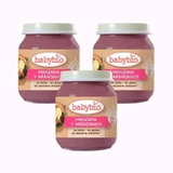 Babybio Яблоко-черника, упаковка 3 х черника, 130 г