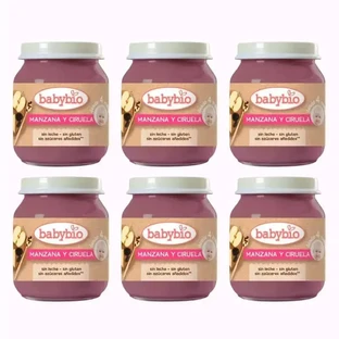 Babybio Яблоко-слива, упаковка 6 х слива, 130 г
