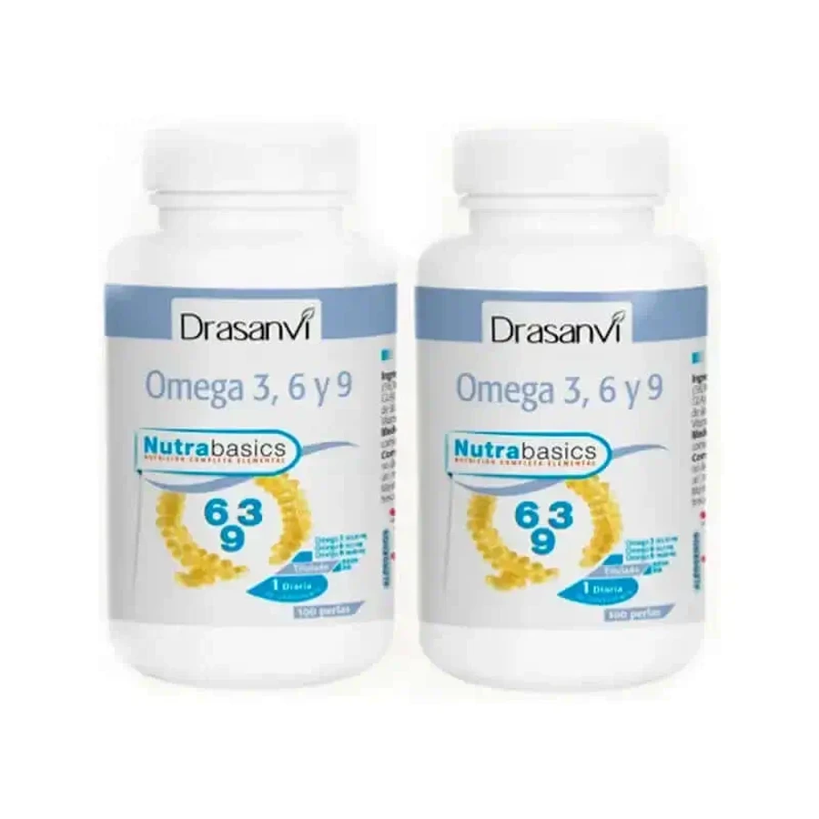 Drasanvi Omega 3-6-9 1000Mg Nutrabasicos горщик, 2X100 перлів: ціни та характеристики