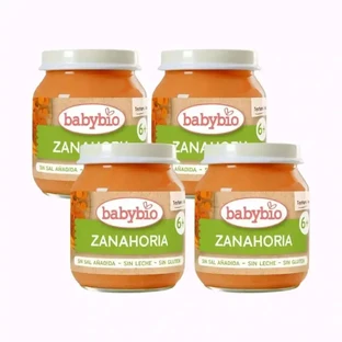 Babybio Баночка з морквою, упаковка 4 х 130 грамів