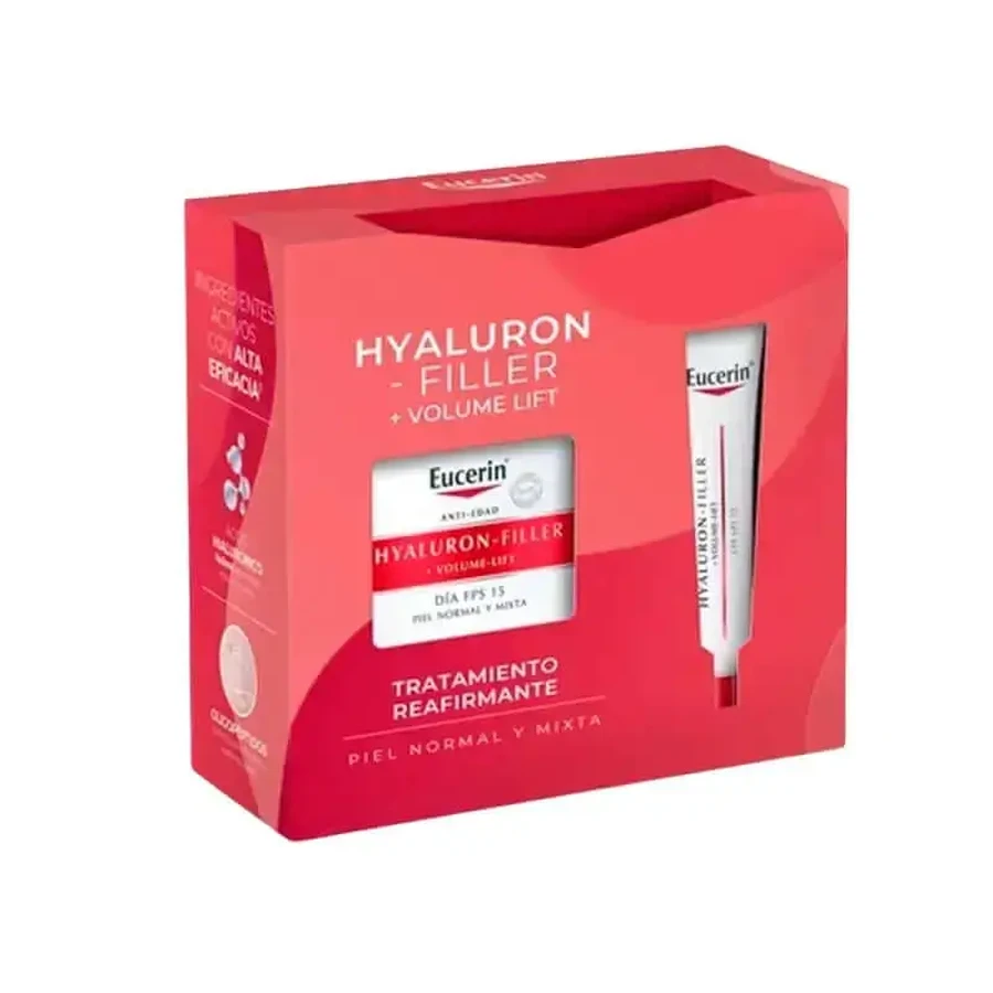 Об'ємний денний крем для нормальної та комбінованої шкіри Eucerin Pack Hyluron-Filler Об'ємний денний крем для нормальної та комбінованої шкіри SPF15 + контур навколо очей 15мл: ціни та характеристики