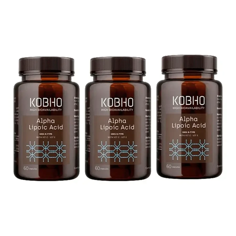 Kobho Labs Трипл добавка альфа-ліпоєвої кислоти, 3 х 3 х 60 капсул: ціни та характеристики