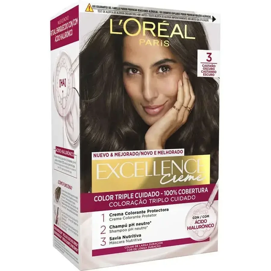 L'Oréal Paris Excellence Creme Permanent Hair Color - Shade 3 Dark Auburn: цены и характеристики