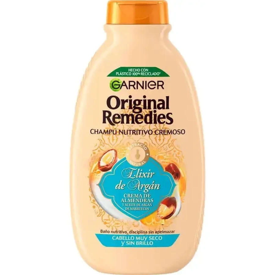 Garnier Original Remedies Argan Elixir Кремообразный питательный шампунь без силикона для очень сухих и блестящих волос 300 мл: цены и характеристики