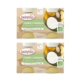 Babybio Йогурт Кокос Манго Ананас и Яблоко, упаковка 4x130 г