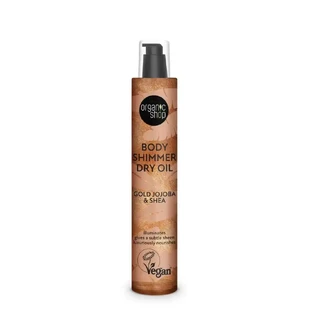 Organic Shop Body Shimmer Сухое масло для тела Золотое масло жожоба и ши, 100 мл