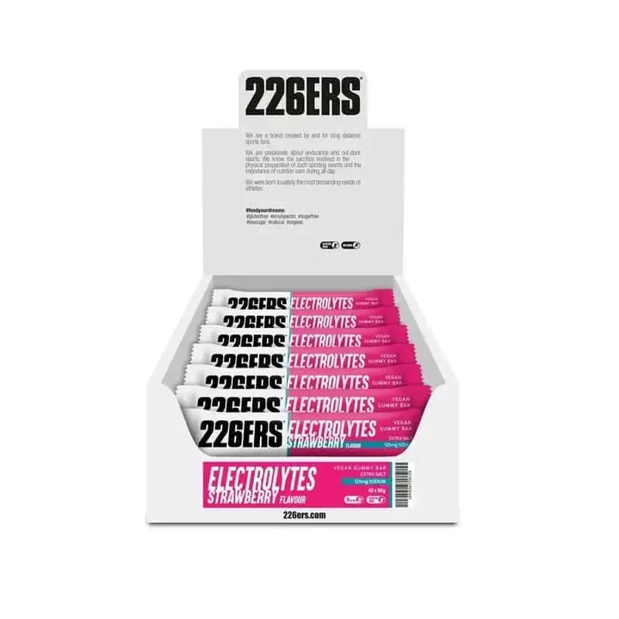 226Ers Vegan Gummy Bar Strawberry Gummy Energy Bar, 42x30 грамм: цены и характеристики