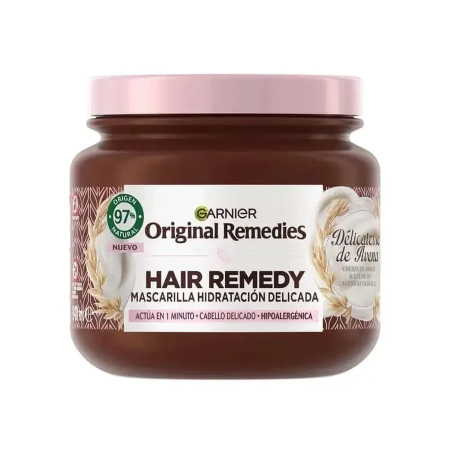 Garnier Original Remedies Гипоаллергенная увлажняющая маска с рисовыми сливками и органическим овсяным молочком, 340 мл: цены и характеристики