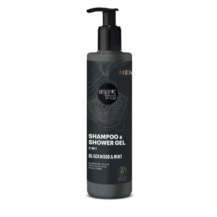 Organic Shop Organic Shop Бодрящий шампунь и гель для душа 2 в 1 Кора дуба и перечная мята, 280 мл