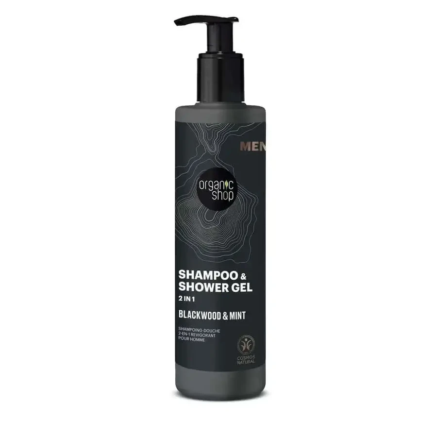 Organic Shop Підбадьорливий шампунь та гель для душу 2 в 1 "Кора дуба та м'ята", 280 мл: ціни та характеристики