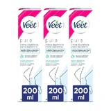 Veet Минимальный депиляционный крем для чувствительной кожи, 3x200 мл