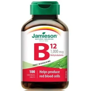 Jamieson Витамин B12 1000Mcg , 100 таблеток