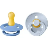 BIBS 2 Пустышка цветная круглая Sky Blue/Baby Blue 0/6 месяцев
