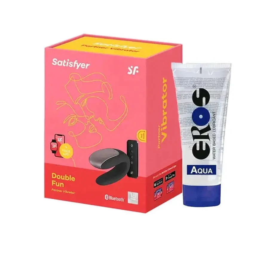 Партнерський вібратор Satisfyer Connect + лубрикант на водній основі Eros Classic Line Aqua: ціни та характеристики