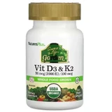 Natures Plus Garden Vitamin D3&K2, 60 капсул