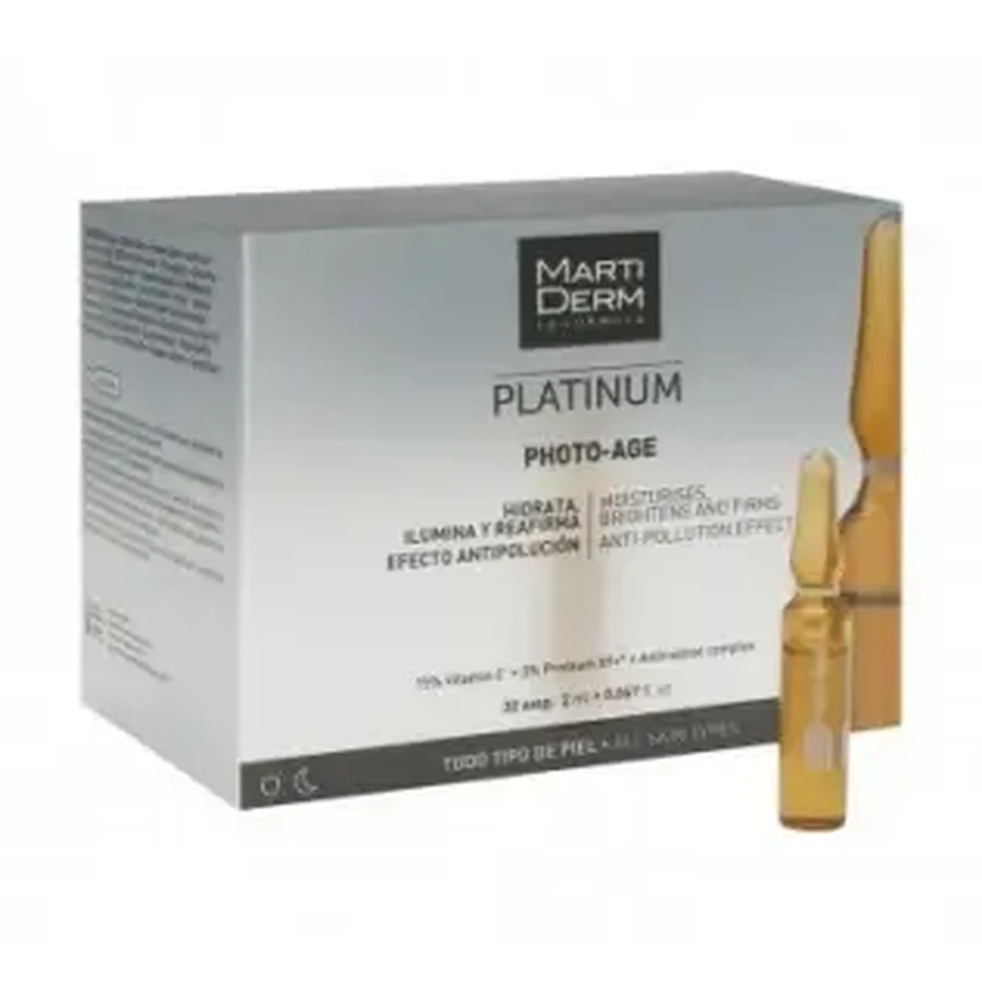 Martiderm Platinum Photo Age Antiaging Plus Reafirm. Антиоксидант 30 ампул: ціни та характеристики
