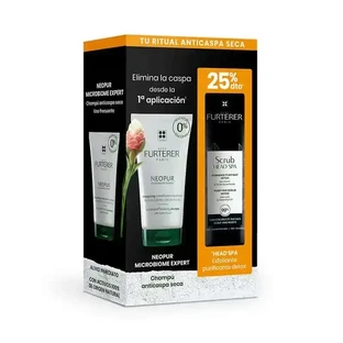 Сухий шампунь проти лупи Rene Furterer Neopur 150 мл + очищувальний детокс-скраб Head Spa Purifying Detox Exfoliating Scrub 150 мл