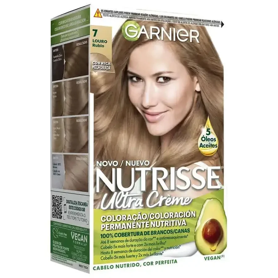 Garnier Nutrisse Перманентна фарба для блондинок відтінок 7, 160 мл: ціни та характеристики